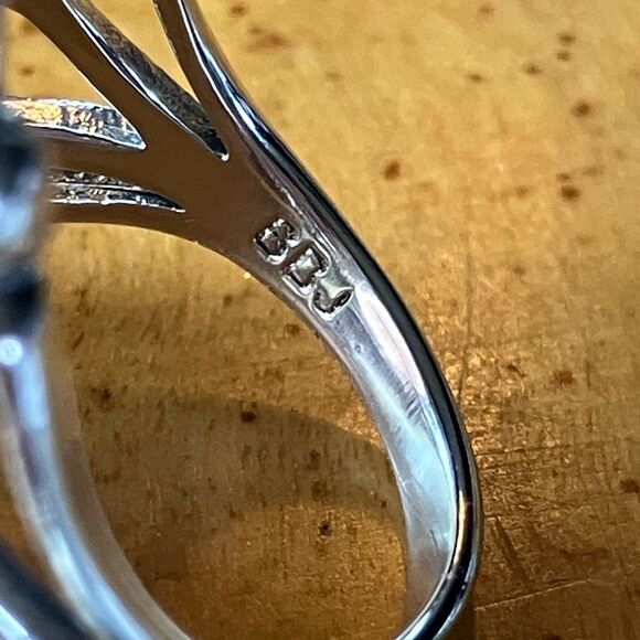 Natural Labradorite Sterling Silver Cocktail Ring Size 6 - Picture 7 of 10